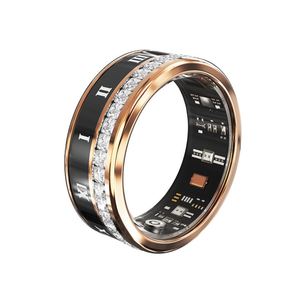 V2 Diamond Lightweight 2.9g <b>Titanium</b> Alloy Smart <b>Ring</b> IP68 Waterproof Fitness Tracker IOS App Control Heart Rate HRV Sleep 5-10 - Product Image 1