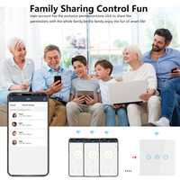 Interrupteur variateur intelligent Smart Life 240V UK pour maison intelligente avec application WiFi, télécommande et commande vocale pour l'éclairage mural