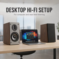 Nouveau modèle 2026 Enceinte bibliothèque Hi-Fi passive bidirectionnelle 5,25 pouces 4 ohms, avec cadre en bois, pour home cinéma et KTV