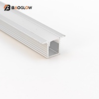 Nouveau profilé en aluminium extrudé à profil bas 8*9 moderne et personnalisé pour éclairage LED, montage en surface, plafond, mur, sol
