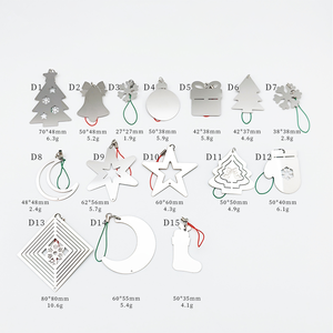 Christmas Tree Hanging Decorations Pendants Decorated Handmade Laser Cutting Sublimation Wind Spinner Blanks 3 Inch - Product Image 3