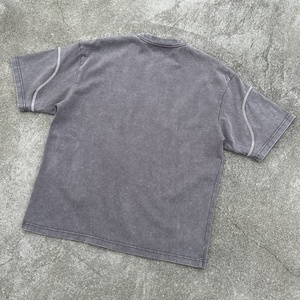 Camiseta Oversize de Algodón 100% con Hombros Caídos, Diseño de Diseñador, Estilo Urbano, Bordada, Corte Holgado, Fabricante de Camisetas con Acabado Ácido - Product Image 2