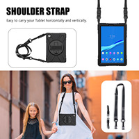 Étui robuste antichoc avec support et bandoulière pour Lenovo Tab M10 HD 2e génération TB-X306F TB-X306X