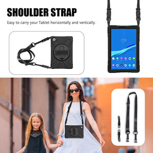 Sağlam zırh vaka için Lenovo Tab M10 HD 2nd Gen TB-X306F TB-X306X el omuz askısı ağır darbeye dayanıklı destek çubuğu kapağı - Product Image 5