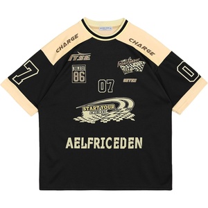 T-shirt unisexe surdimensionné en jersey graphique, 100 % coton, tissu tricoté, motif imprimé, haut décontracté d'été, design streetwear vintage - Product Image 2
