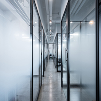 Mampara de Vidrio Moderna de Alta Definición, Modular, de Aluminio Templado, Insonorizada, Ajustable/Flexible, para Oficina, Hospital, Escuela