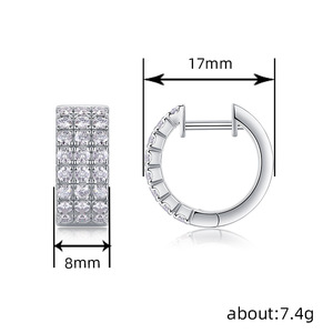 Orecchini a Cerchio a Tre File per Donne, Gioielli di Moda Minimalista per Uso Quotidiano - Product Image 4