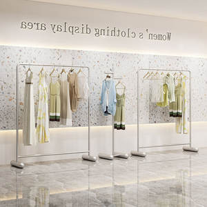 Golden Clothing Store's Single-Tier Metal Coat Stand Estante de <span class=keywords><strong>ropa</strong></span> para mujeres y niños Display Floor-Standing Dedicado para - Product Image 3