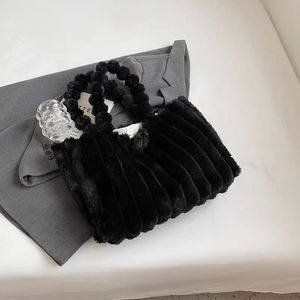 Wholesale Kanote High-end Flannelette Plush Handbags Daily Commuting Fashionable Shoulder <strong>Bags</strong> <strong>Large</strong> Capacity Tote <strong>Bag</strong> - Product Image 2