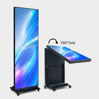 Pantalla LED para Póster a Todo Color HD de 180 Pulgadas °   Panel Plegable Todo en Uno, Señalización Digital LED para Exposiciones y Uso Comercial