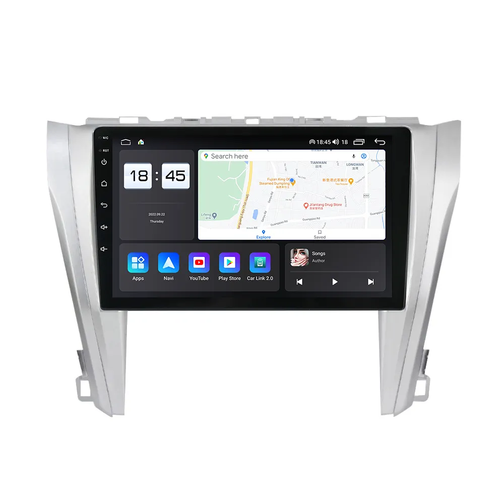 Toyota Camry 2015-2017 için 10 inç android araba radyo ses GPS BT multimedya oynatıcı navigasyon sistemi 360 kamera