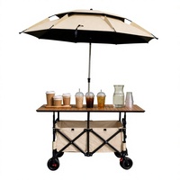 La cabine mobile d'extérieur pour le chariot de vente d'instruments de petite taille est équipée d'un auvent pare-soleil et est fabriquée en matériau 600D
