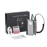 2026 Silver Manufacturer Ponceuse à ongles de bureau professionnelle sans fil 35 avec 35000 tr/min, lime à ongles électrique E File UV501
