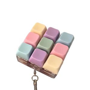 Jumon Fidget Keychain 4 Color <b>Cube</b> Stress Relief Toy TPE Material Unisex Anti Anxiety Desk Accessory - Product Image 2
