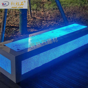 Nuevo Banco de Hormigón Translúcido Magic Stone XMS-TGSN, Iluminación para Exteriores, Asientos para Parques - Product Image 2