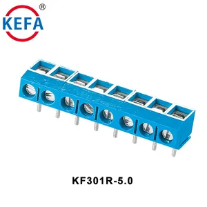 KEFA KF301R-5.0 5mm Pitch Terminal bloğu mavi terminalleri blokları vida Pcb için