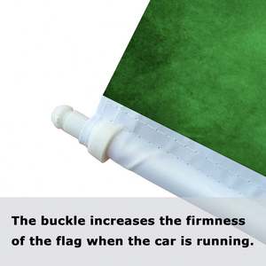 Drapeau de voiture irlandais, drapeau automobile IE avec clip de fixation pour fenêtre, polyester écologique, impression double face - Product Image 3