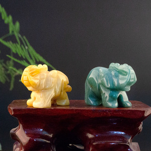 Ornamenti di cristallo naturale all'ingrosso dell'elefante, sculture di cristallo animale, regali creativi - Product Image 3