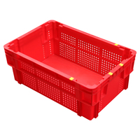 Caisse de rangement empilable et emboîtable en plastique QS 600*400mm, panier de transport pour fruits et légumes