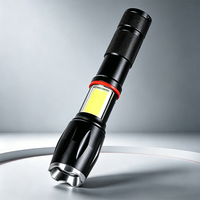 Mini lampe torche zoom avec corps en alliage d'aluminium, batterie rechargeable, indice de protection IP54, base magnétique, LED 1000 lumens, utilisation en cas d'urgence