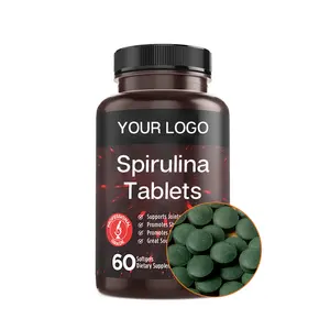 Pasokan pabrik menyesuaikan Label pribadi tablet Chlorella Spirulina