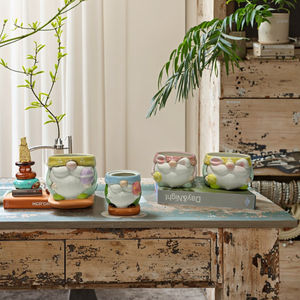 Vaso di fiori in ceramica personalizzato Easter Gnomo a buon mercato per interni decorazione per la casa vaso smaltato <span class=keywords><strong>oggetti</strong></span> decorativi Desktop classici - Product Image 5