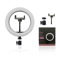 Anneau Lumineux Multicolore 10 Pouces (26 cm) avec Trépied, Lampe LED de Beauté Dimmable pour Maquillage, Ring Light Doux