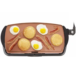Electric Griddle Healthy-Eco Non-stick Coating BBQ Grill Large Submersible Cooking Surface Electric Grill
