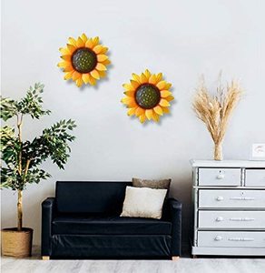 Oniya tournesol métal tenture <span class=keywords><strong>murale</strong></span> chambre en plein air maison jardin mur Art décor - Product Image 3