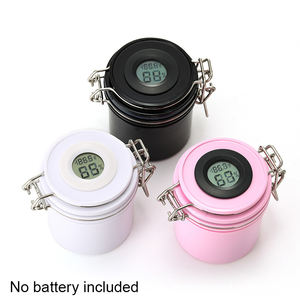 Contenedor de Almacenamiento para Adhesivo de Pestañas Pinky Leem, Color Negro, Blanco y Rosa, con Higrómetro y Termómetro, Gran Venta - Product Image 6