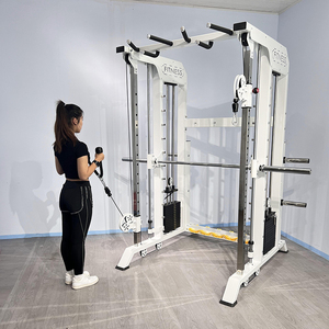 Wholesale OEM Steel Smith <b>Machine</b> Dual <b>Cable</b> <b>Crossover</b> Multi-Function Commercial Gym Training Equipment Universal Application - Product Image 3