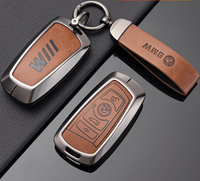 Vente en gros de mode luxe cuir de haute qualité en alliage de zinc métallique pour bmw e46 g30 display car key fob case cover shell