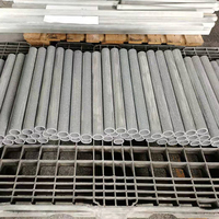 Tube en céramique de carbure de silicium (SiC) réfractaire, lié par réaction, fritté, de haute pureté et résistant aux hautes températures industrielles