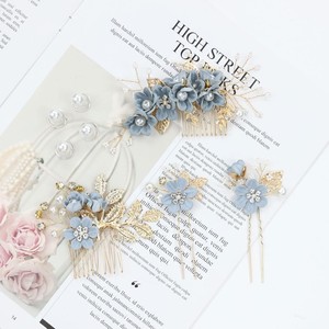 Diskon besar klip pin rambut mutiara Spiral putar sisir samping pernikahan bunga berkelas untuk pengiring pengantin wanita gadis - Product Image 6