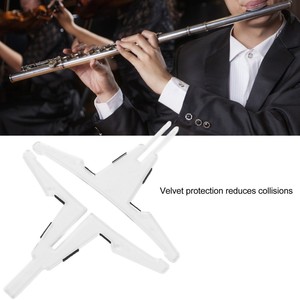 Soporte para <span class=keywords><strong>clarinete</strong></span> <span class=keywords><strong>de</strong></span> 4 patas, plástico ABS, soporte desmontable para <span class=keywords><strong>clarinete</strong></span> cruzado, soporte portátil para flauta larga, transparente - Product Image 3