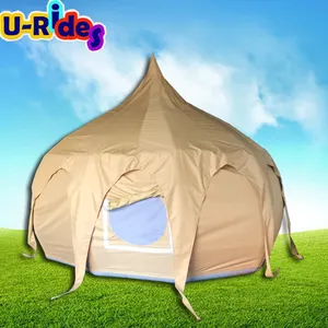 Lotus-rahat aile şişme kamp çadırı, açık tuval, Glamping çan çadır, açık kamp kullanımı