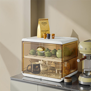 Porte-gobelet stérilisé Ménage anti-poussière porte-gobelet cuisine pliable table porte-gobelet à thé boîte de <span class=keywords><strong>rangement</strong></span> armoire - Product Image 2