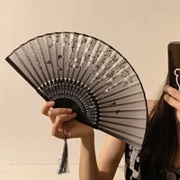 Nouveau éventail pliant en bambou de style chinois, accessoire photo et d'accompagnement pour la danse classique, conçu pour les sites scéniques d'inspiration antique, vente en gros
