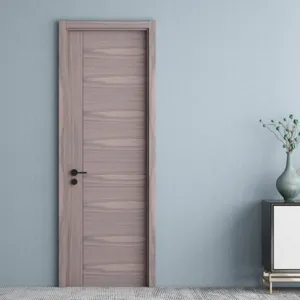 Новейший дизайн, деревянные внутренние двери для дома, офиса, современные двери для спальни, сплошные внутренние двери