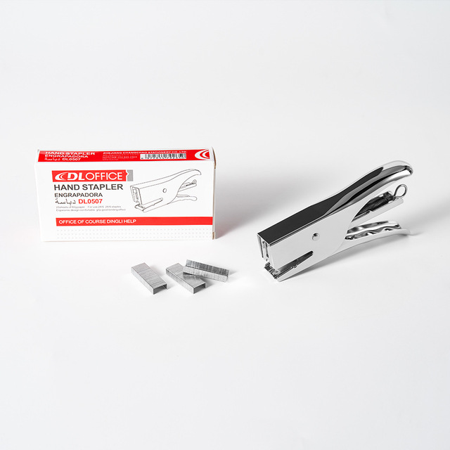 DL OFFICE Supplies All-Metal Stapler No. 12 Stapler Hand-Held Pliers Type Easy and Labor-Saving Stapler