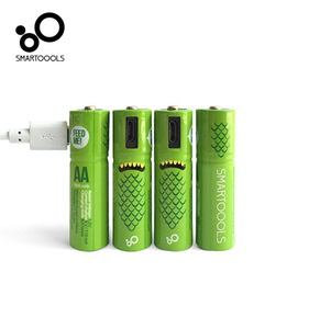 SMARTOOOLS Nouvelles piles rechargeables <span class=keywords><strong>NiMH</strong></span> <span class=keywords><strong>AAA</strong></span> AA brevetées en Chine 450/1000mAh Micro USB 1.2V Électronique grand public écologique - Product Image 1