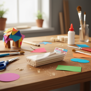 Aste in legno Ilan 3x150mm 35 pezzi per artigianato e progetti fai da te - Product Image 2