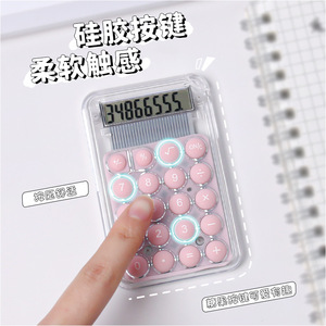 Mini trong suốt Máy tính văn phòng máy tính xuất hiện cao cấp kẹo Màu Sáng Tạo phim hoạt hình sinh viên pin nhựa - Product Image 4