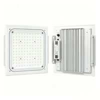 Lampe LED de canopée design 150W 200W IP66 pour station-service, haute luminosité, encastrée, pour extérieur