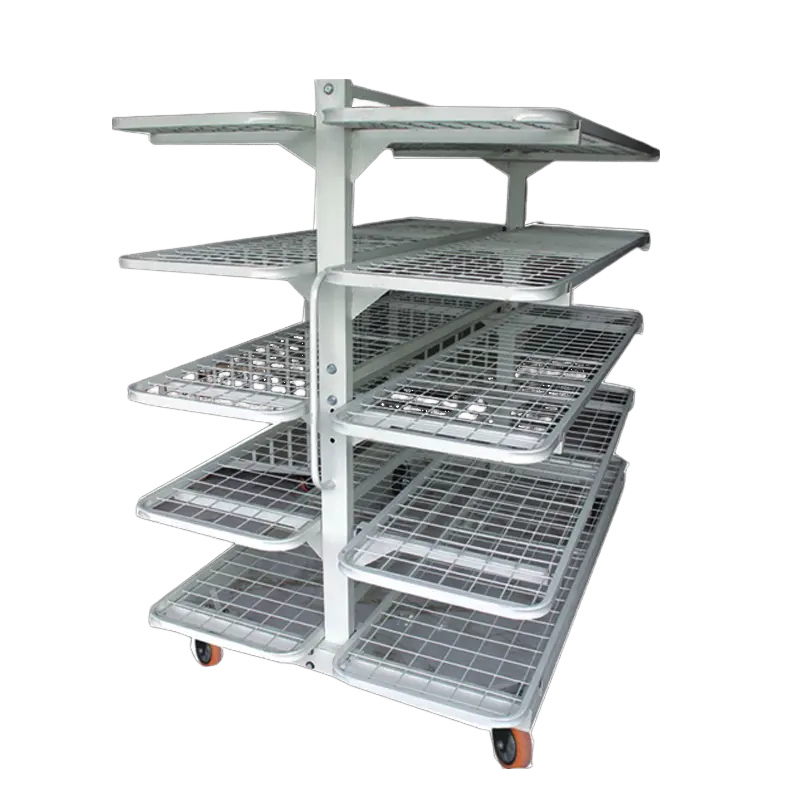 Five layer double mesh pine cloth frame Industrial double-sided five-layer loose fabric tool trolley for apparel factory