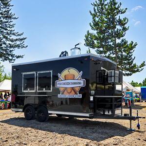 Une remorque de cuisine mobile entièrement équipée, un camion mobile de taco de crème glacée, un fourgon de nourriture et un kiosque de nourriture de rue de franchise - Product Image 1