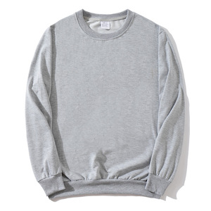 Sudadera de algodón con Logo personalizado para hombre y mujer, Jersey Unisex con estampado liso bordado, diseño Vintage de gran tamaño, jersey de cuello redondo - Product Image 6