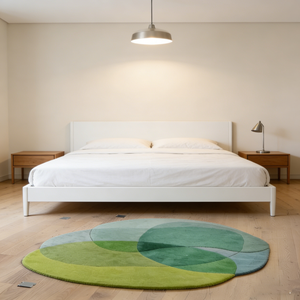 Tapis à usage domestique personnalisable de Style crème <span class=keywords><strong>nordique</strong></span> modèle de chevet créatif Simple ensembles de tapis de forme ovale irrégulière pour la vie - Product Image 3