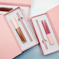 OEM Private Label Vegan Matte Lipstick Lip Liner Set Avec High Pigment Lip Kit Emballage Box 2 In1 Lip Makeup Set