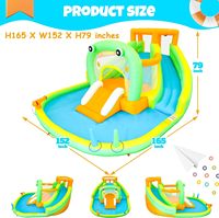 Vente en gros Toboggan aquatique gonflable personnalisé 9-en-1, Château gonflable avec 3 toboggans, Château de saut pour enfants, Parc aquatique pour fêtes de jardin, Souffleur